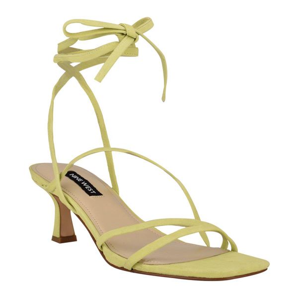 Nine West Agnes Ankle Wrap Yellow Heeled Sandals | Ireland 04H02-3O52